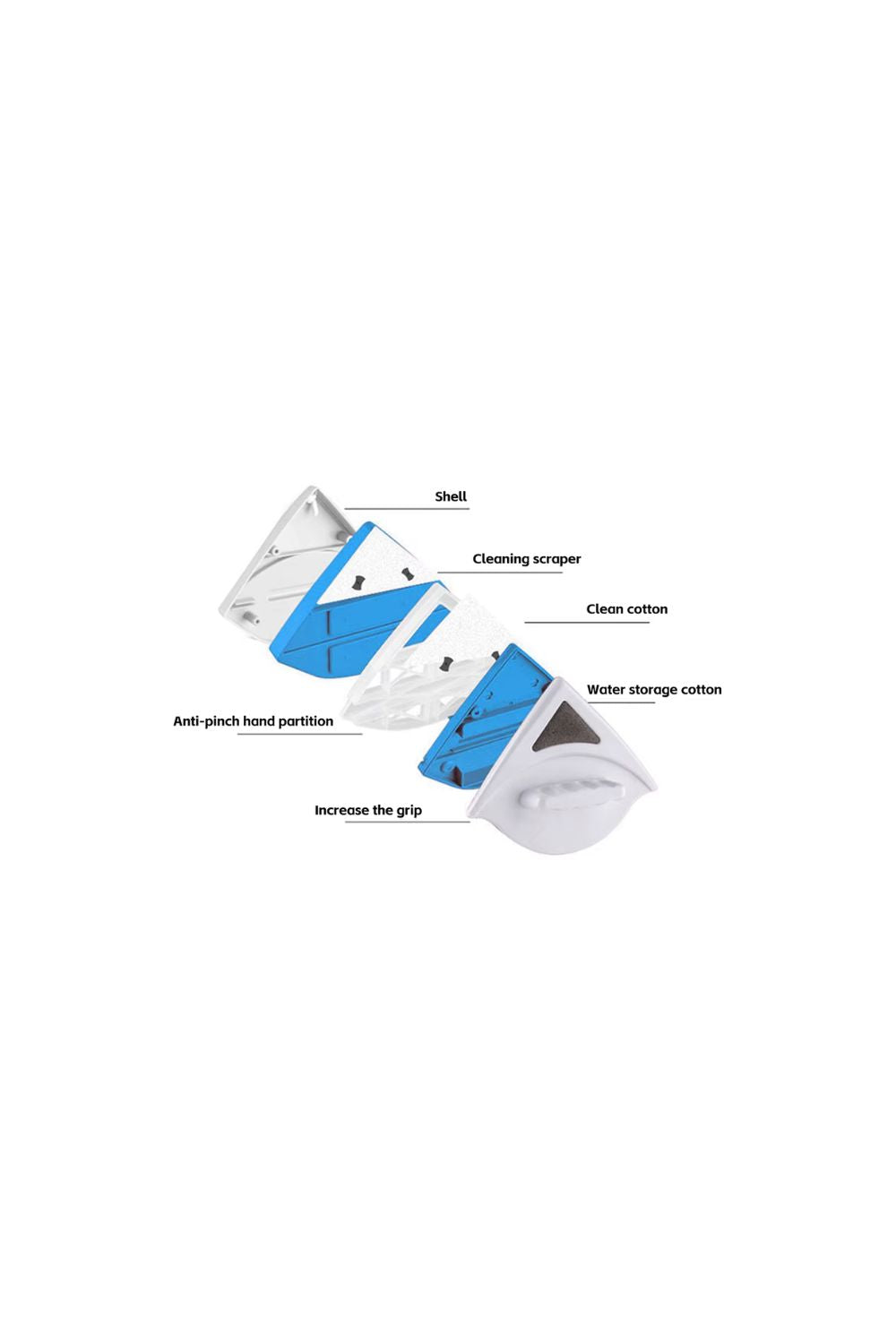 Nettoyeur de vitres magnétique double face